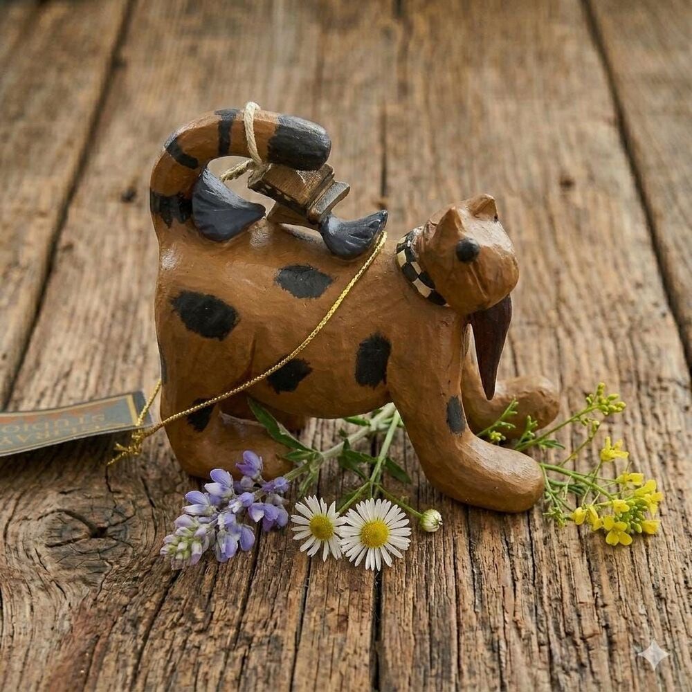 Williraye Studio Poured Candle Jar, Collectible Dog Figurine, Unscented